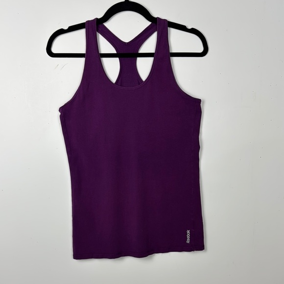 Reebok Women's Deep Purple Sports Tank Top Sz L PRELOVED - Picture 1 of 5
